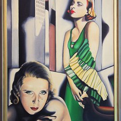Portrait mit Dame (Tamara de Lempicka)